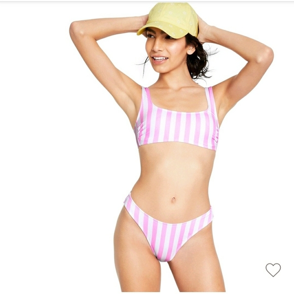 Stoney Clover Lane x Target Women's Striped Bralette Bikini Top & Bikini… - Picture 2 of 13